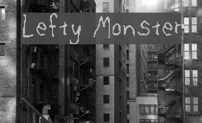 Lefty Monster Font examples