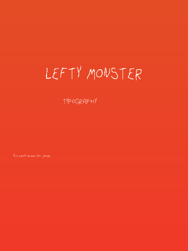 Lefty Monster Poster
