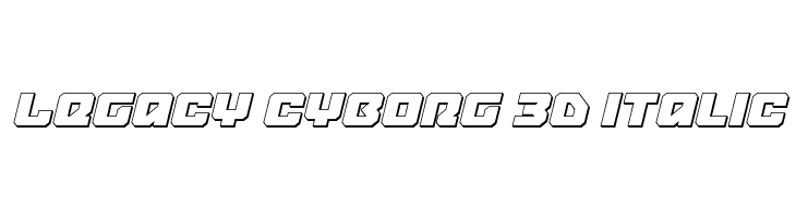 Legacy Cyborg 3D Italic  免费字体下载
