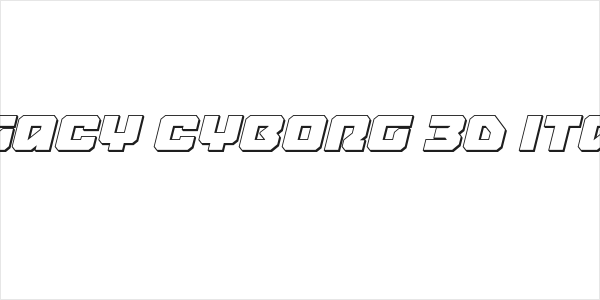 Legacy Cyborg 3D Italic Logo