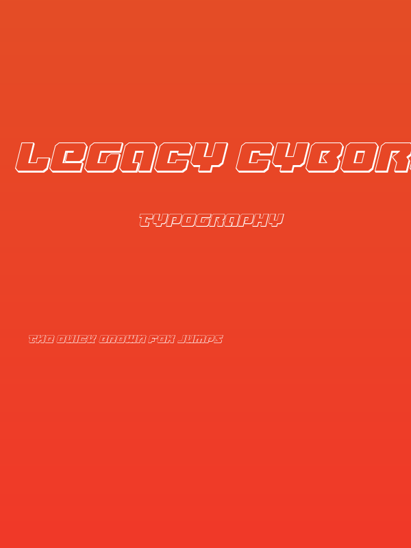 Legacy Cyborg 3D Italic Poster
