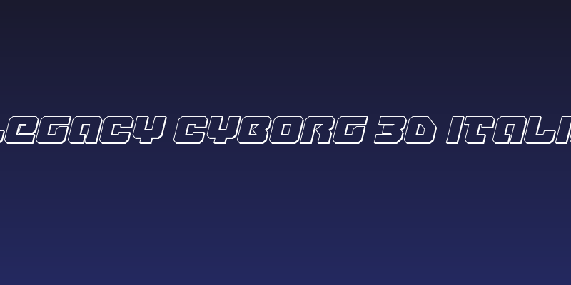 Legacy Cyborg 3D Italic Social Header