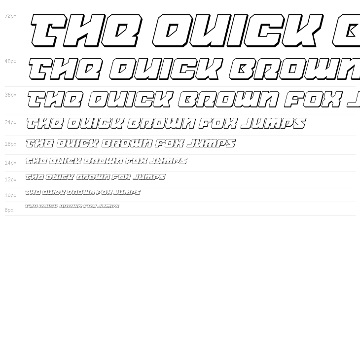 Legacy Cyborg 3D Italic Waterfall