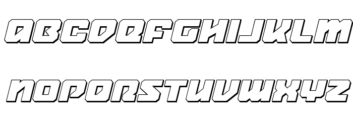 Legacy Cyborg 3D Italic Font LOWERCASE