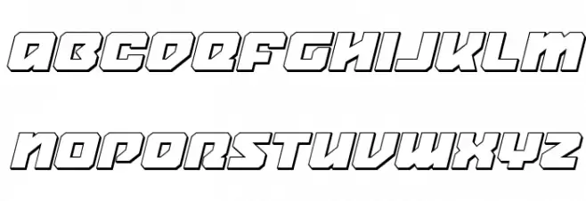 Legacy Cyborg 3D Italic Polices MINUSCULES