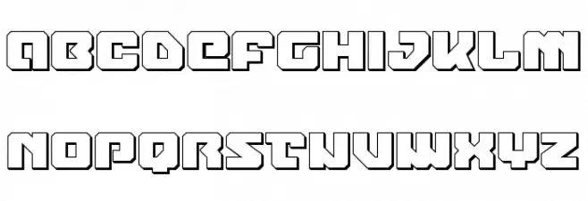 Legacy Cyborg 3D Schriftart Groß