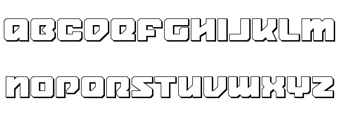 Legacy Cyborg 3D Font LOWERCASE