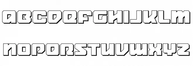 Legacy Cyborg 3D 字体 小写