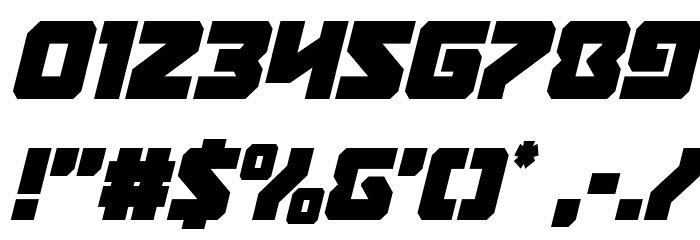 Legacy Cyborg Condensed Italic Font OTHER CHARS