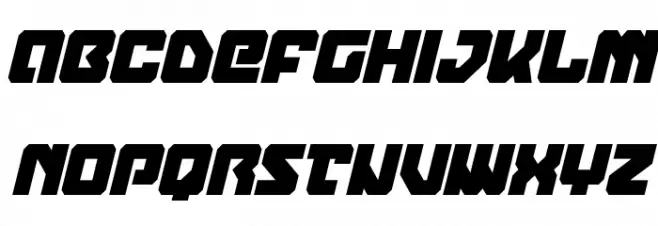 Legacy Cyborg Condensed Italic Caratteri MAIUSCOLE