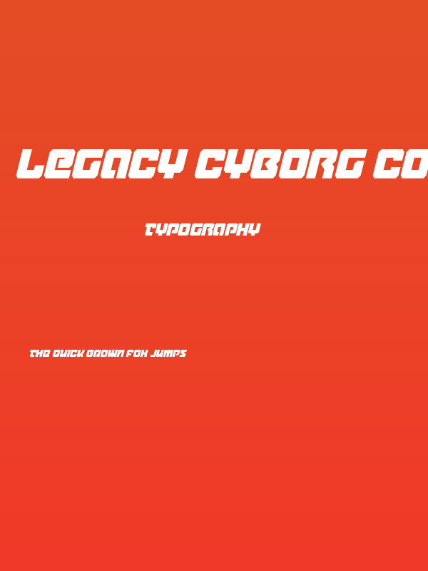 Legacy Cyborg Condensed Italic Poster