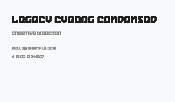 Legacy Cyborg Condensed Business Card
