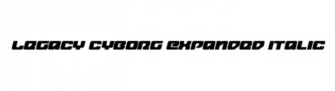 Legacy Cyborg Expanded Italic  Frei Schriftart Herunterladen