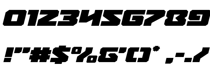 Legacy Cyborg Expanded Italic Font OTHER CHARS