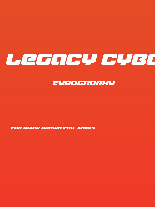 Legacy Cyborg Expanded Italic Poster