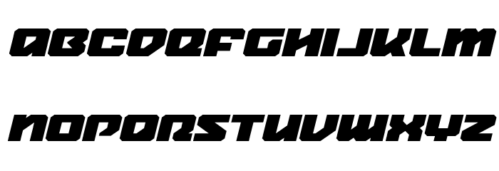 Legacy Cyborg Expanded Italic Font LOWERCASE