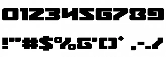 Legacy Cyborg Expanded Font OTHER CHARS
