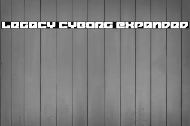 Legacy Cyborg Expanded Font examples