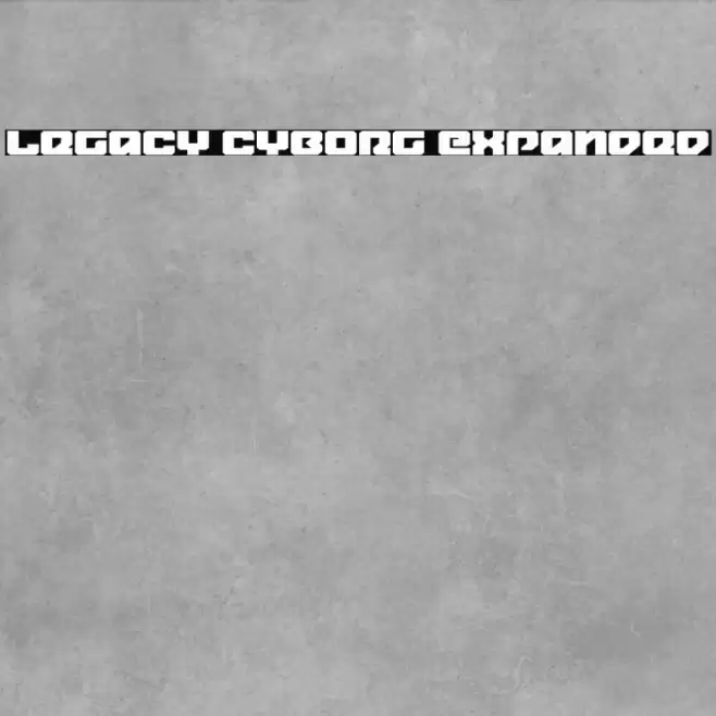 Legacy Cyborg Expanded Font examples