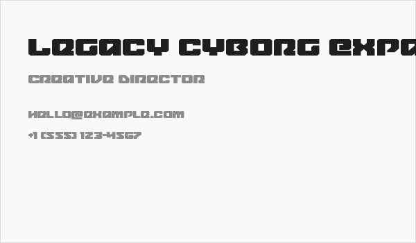 Legacy Cyborg Expanded Business Card