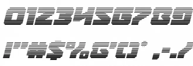Legacy Cyborg Gradient Italic Font OTHER CHARS
