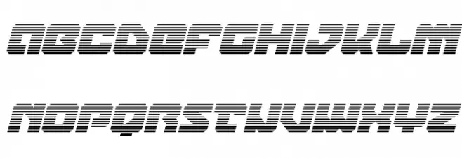 Legacy Cyborg Gradient Italic Caratteri MAIUSCOLE