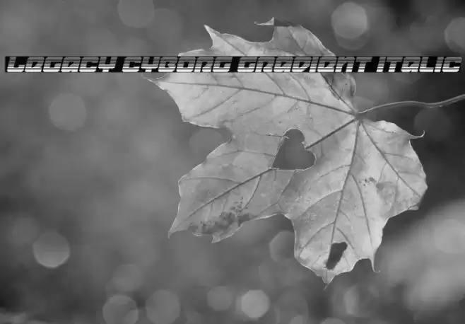 Legacy Cyborg Gradient Italic Font examples