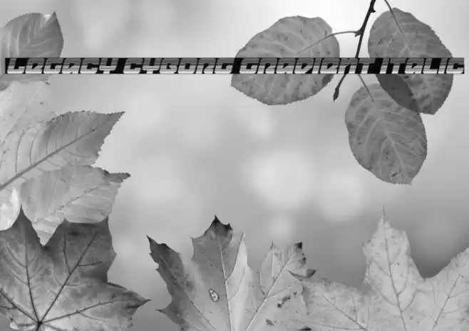 Legacy Cyborg Gradient Italic Font examples