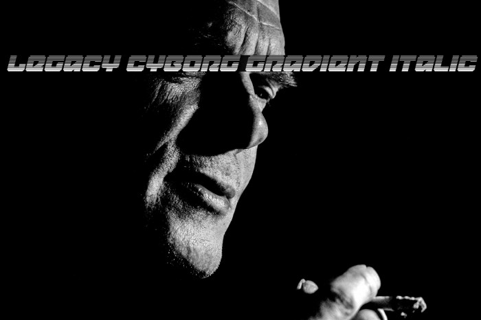 Legacy Cyborg Gradient Italic Example 3