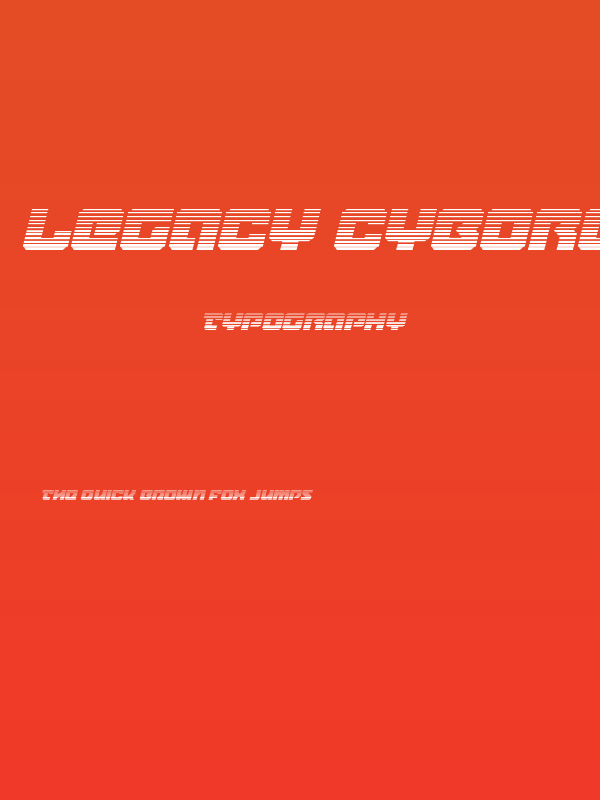 Legacy Cyborg Gradient Italic Poster