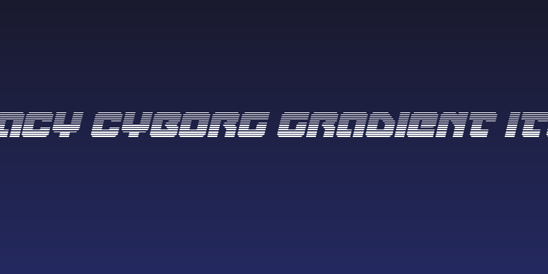Legacy Cyborg Gradient Italic Social Header