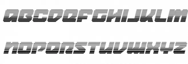 Legacy Cyborg Gradient Italic フォント 小文字