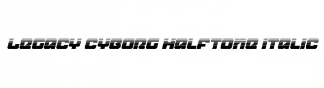 Legacy Cyborg Halftone Italic  Fuentes Gratis Descargar