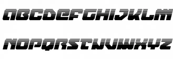 Legacy Cyborg Halftone Italic Font UPPERCASE