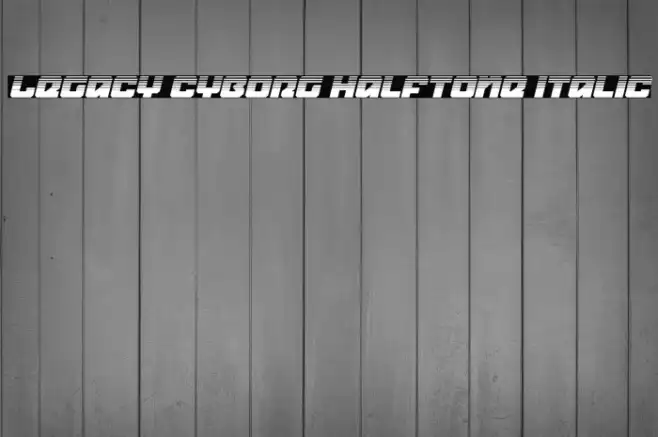 Legacy Cyborg Halftone Italic Example 3