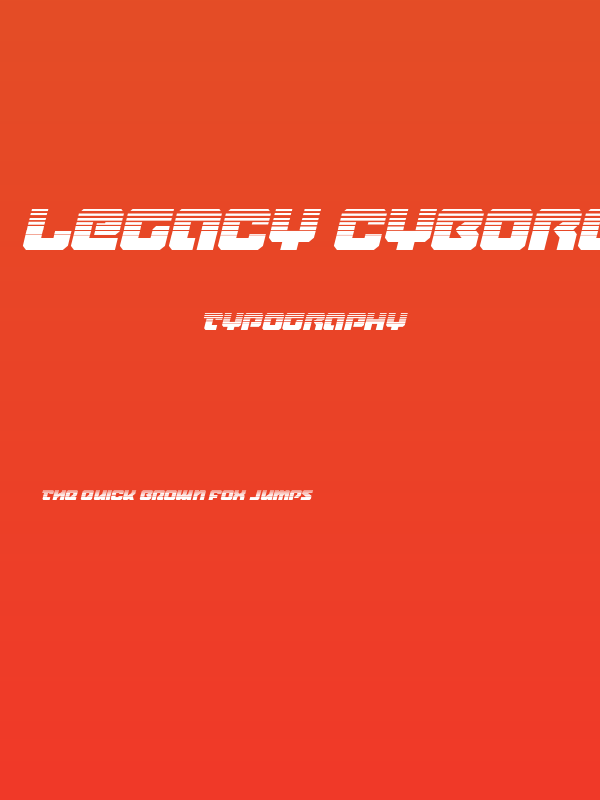 Legacy Cyborg Halftone Italic Poster