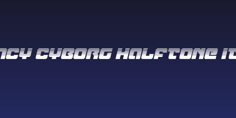 Legacy Cyborg Halftone Italic Social Header