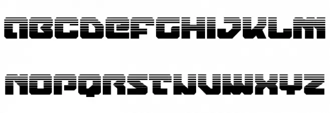 Legacy Cyborg Halftone Schriftart Groß