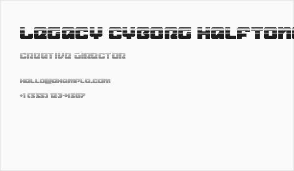 Legacy Cyborg Halftone Business Card