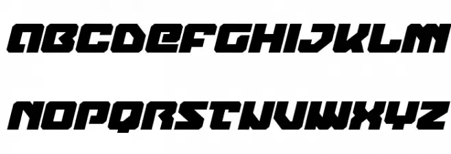 Legacy Cyborg Italic 字体 大写
