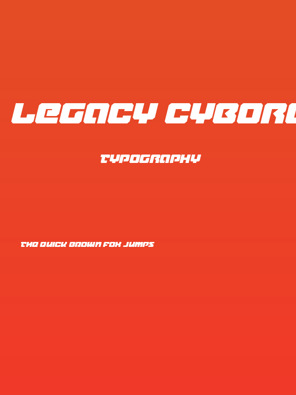 Legacy Cyborg Italic Poster