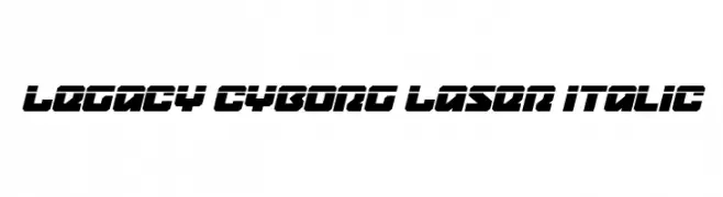 Legacy Cyborg Laser Italic  नि: शुल्क फ़ॉन्ट्स डाउनलोड