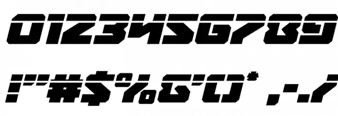 Legacy Cyborg Laser Italic Font OTHER CHARS