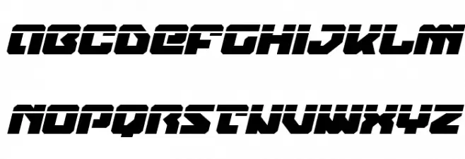 Legacy Cyborg Laser Italic फ़ॉन्ट अपरकेस