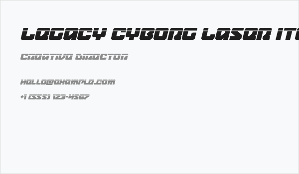 Legacy Cyborg Laser Italic Business Card