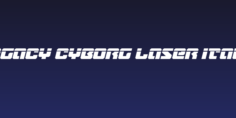 Legacy Cyborg Laser Italic Social Header