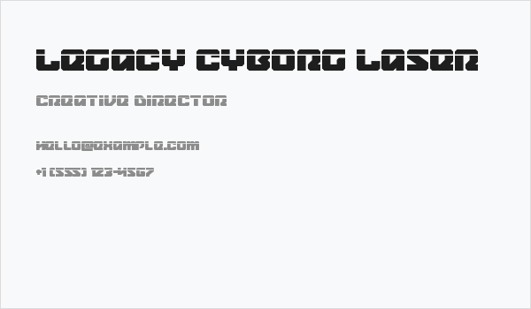 Legacy Cyborg Laser Business Card