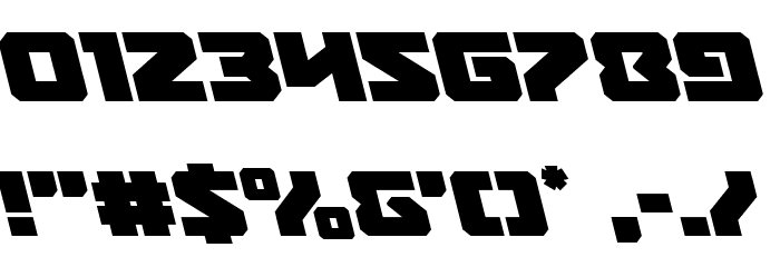 Legacy Cyborg Leftalic Font OTHER CHARS
