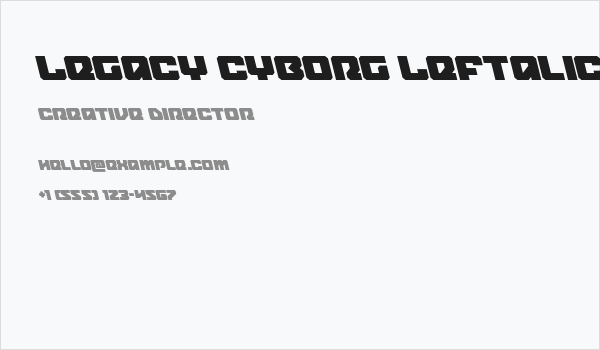 Legacy Cyborg Leftalic Business Card