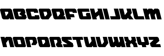 Legacy Cyborg Leftalic Font LOWERCASE